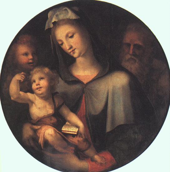 BECCAFUMI, Domenico The Holy Family with Young Saint John dfg